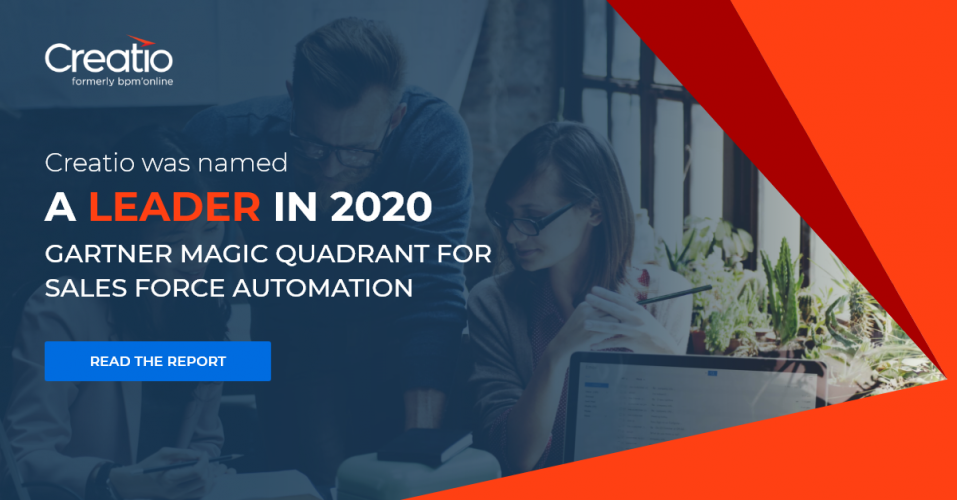 Creatio Named a Leader in the 2020 Gartner Magic Quadrant for Sales
